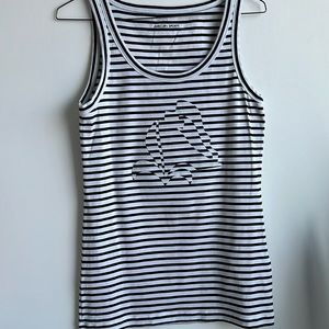 Marc Cain- cotton stretch striped camisole- N3 -SZ 8 us